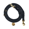 Black Rope Dog Leash| Italian Solid Bronze Bolt Snaps, AdjustableShop LeashesFound My AnimalS