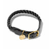 Black Rope & Leather Cat & Dog CollarDog CollarsFound My AnimalXS